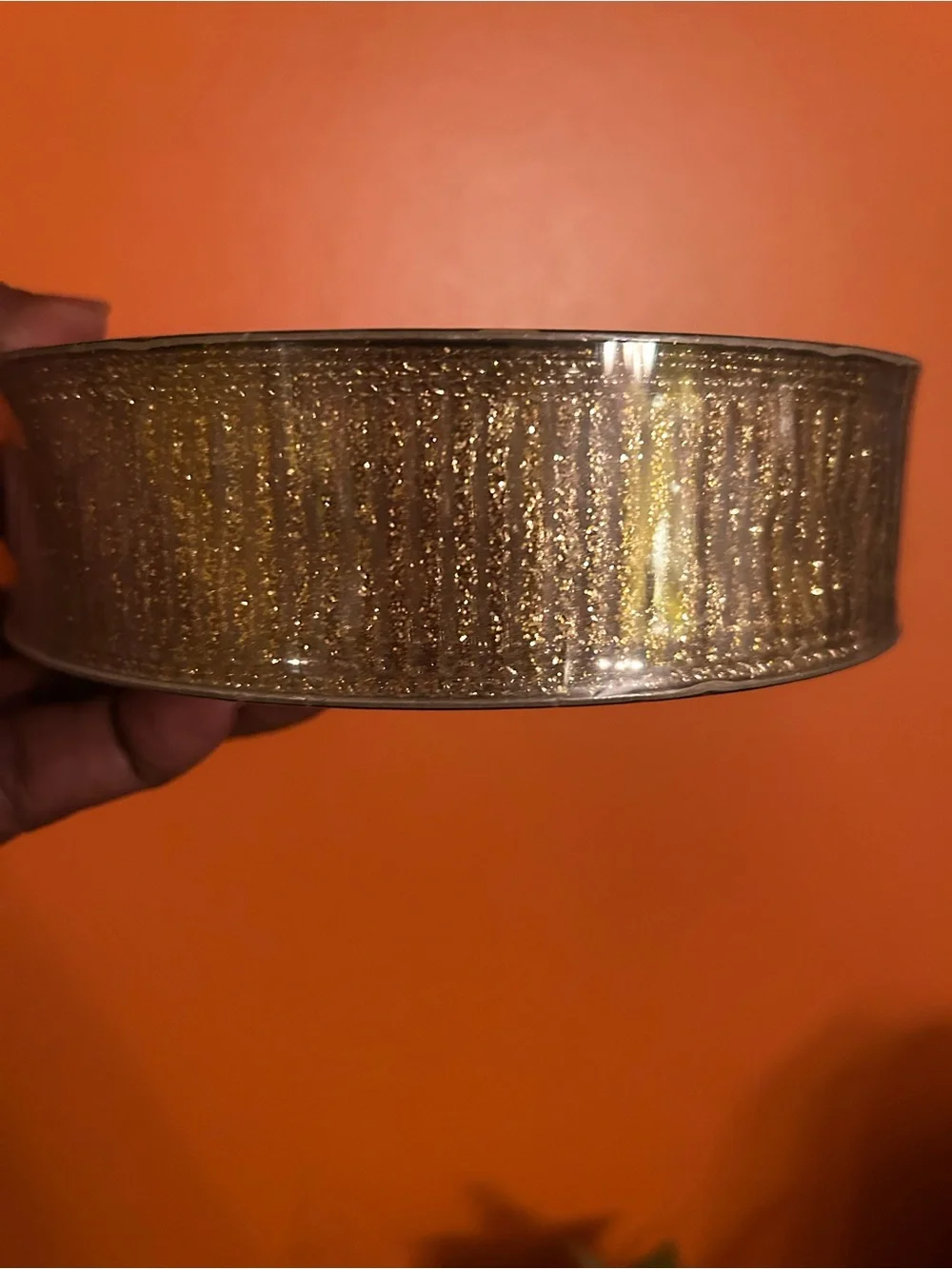 Gold Decorative Ribbon Trim for Home Accents - Sparkling Gold